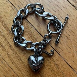juicy couture bracelet silver metal chunky y2k